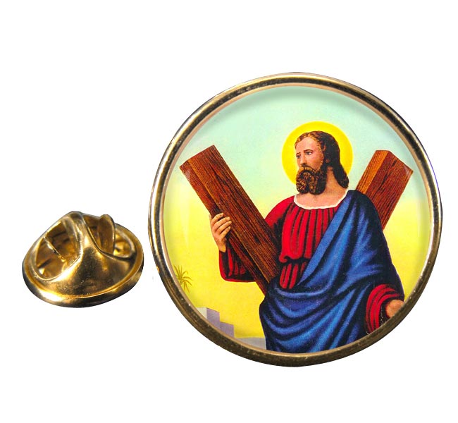 St. Andrew the Apostle Round Pin Badge